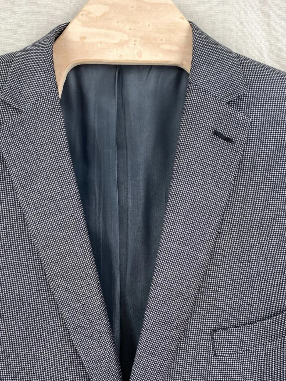 Calvin Klein Mens Blazer Suit Jacket 52 Regular Black Check